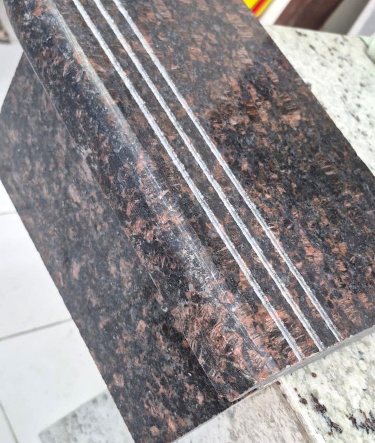 Tan Brown Steps & Riser